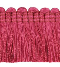 Plain Mat Moss Fringe 45mm Trimming by Houles Hot Pink