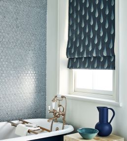 Plato Fabric by Jane Churchill Teal/Copper