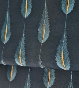 Plato Fabric by Jane Churchill Teal/Copper
