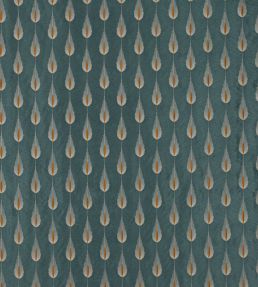 Plato Fabric by Jane Churchill Teal/Copper