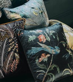 Pluma Velvet Cushion 65 x 65cm by Romo Jade