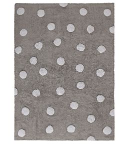 C-00005-Polka Dots-Rugs-Grey-White Grey-White