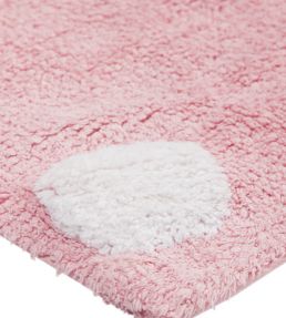 C-00081-Polka Dots-Rugs-Pink-White Pink-White