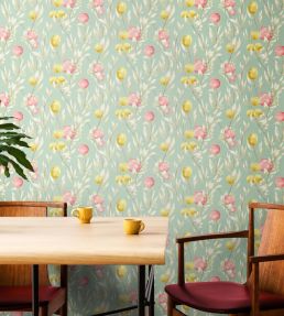 Pomegranate Trail Wallpaper by Ohpopsi Seafoam