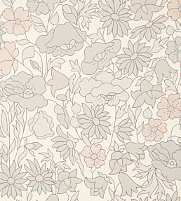 Poppy Meadowfield Wallpaper by Liberty Pewter