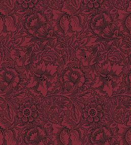 Poppy Wallpaper by Morris & Co Claret