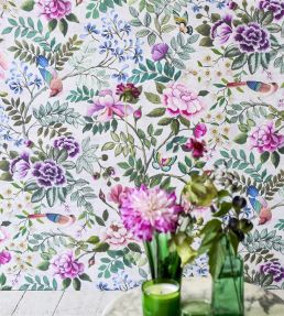 Porcelaine de Chine Wallpaper by Designers Guild Chocolate