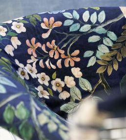 Porcelaine de Chine Velours Fabric by Designers Guild Indigo