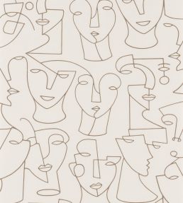 Portrait Wallpaper by Casadeco Beige