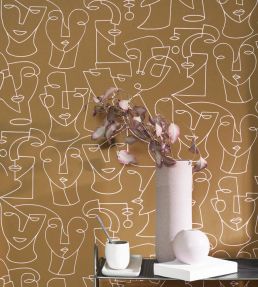 Portrait Wallpaper by Casadeco Beige