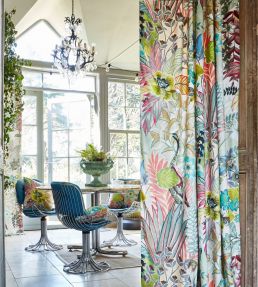 Hidden Paradise Fabric by Prestigious Textiles Emerald