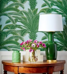 Queen Palm Wallpaper by Thibaut Green