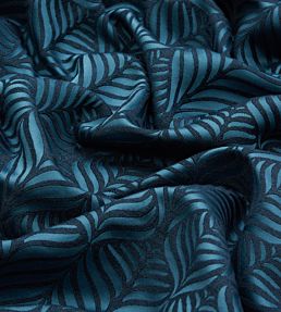 Quill Weave in Yarn Jacquard Fabric by Liberty Lapis