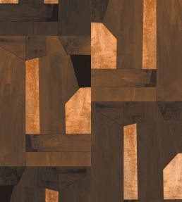 Rainbow Foil Mural by Eijffinger Burnt Brown