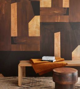 Rainbow Foil Mural by Eijffinger Burnt Brown