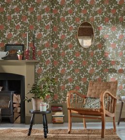 Rambling Rose Wallpaper by Morris & Co Leafy Arbour/Pearwood