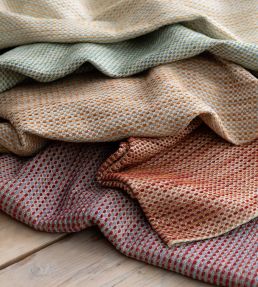 Rattan Fabric by Marvic Vert/Azure