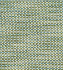Rattan Fabric by Marvic Vert/Azure
