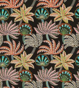 Ravenala Fabric by Osborne & Little Charcoal/Blush