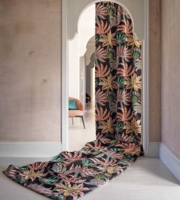 Ravenala Fabric by Osborne & Little Charcoal/Blush