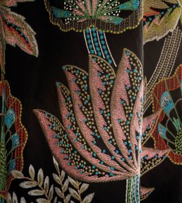 Ravenala Fabric by Osborne & Little Charcoal/Blush
