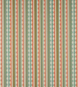 Ravi Stripe Fabric by Jane Churchill Aqua/Multi