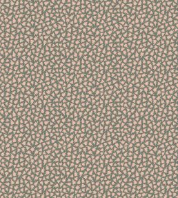 Renaissance Leaves Wallpaper by Farrow & Ball Green Smoke / Pink Cup