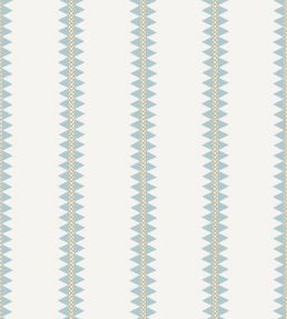 Reno Stripe Wallpaper by Thibaut Spa Blue