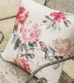 Rhodera Fabric by Sanderson Coral
