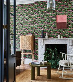 Rhododendron Wallpaper by 1838 Wallcoverings Magenta