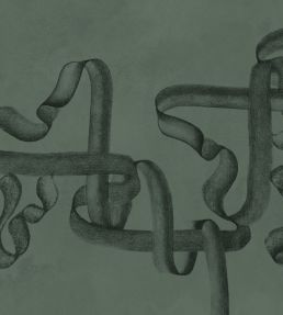 Ribbon Mural by Coordonne Emerald