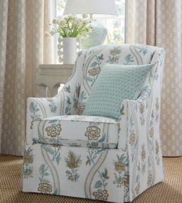 Corwin Fabric by Thibaut Slate on Natural