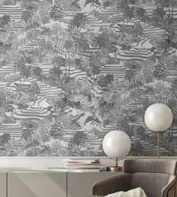Rice Terrace Max Wallpaper by Brand McKenzie Black / White