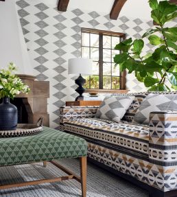 Ridge Weave Fabric by Thibaut Basalt Black