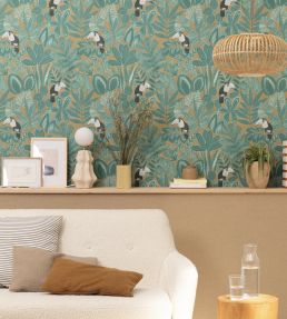 Rio Wallpaper by Caselio Vert Anglais
