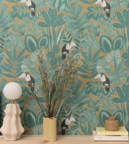 Rio Wallpaper by Caselio Vert Anglais