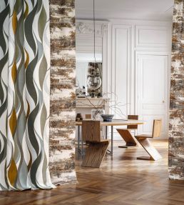 Ritournelle Fabric by Casamance Camel / Anthracite