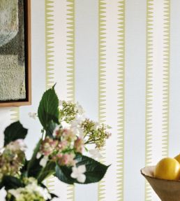 Rocca Wallpaper by Jane Churchill Aqua/Lime