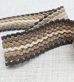 Finola Knit Braid Trimming by Romo Charcoal