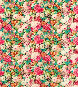 Rose & Peony Velvet Fabric by Sanderson Cersie/Veridian
