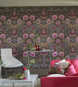 Rose De Damas Mural by Designers Guild Cranberry