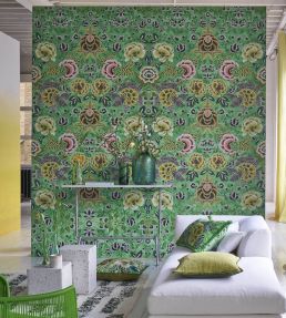 Rose De Damas Mural by Designers Guild Jade