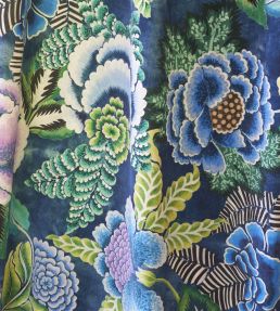 Rose de Damas Velours Fabric by Designers Guild Indigo
