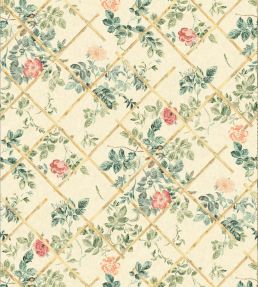 Rose Trellis Wallpaper by Madeaux 01 Cream/Pink