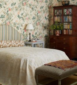 Rose Trellis Wallpaper by Madeaux 01 Cream/Pink