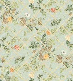 Rose Trellis Wallpaper by Madeaux 02 Duck Egg