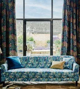 Rosedene Fabric by Studio G Denim / Spice
