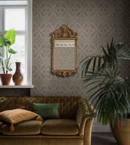 Rosenvinge Wallpaper by Borastapeter Pink / Green