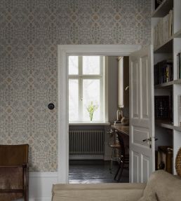 Rosenvinge Wallpaper by Borastapeter Yellow / Blue