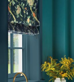 Roslyn Velvet Fabric by Sanderson Eucalyptus/Rowan Berry